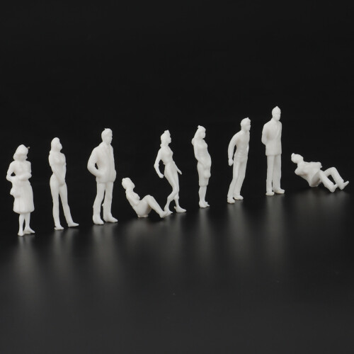 1:50 White Figures Architectural Model Human Scale HO Model Plastic Peoples,100 Pieces 2
