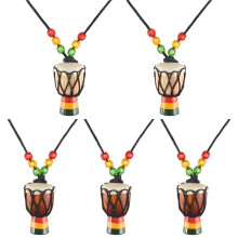 5 Stuks Instrument Kettingen Djembe Trommel  Hanger Afrikaanse Trommel Houten Ketting Drums en Percussie
