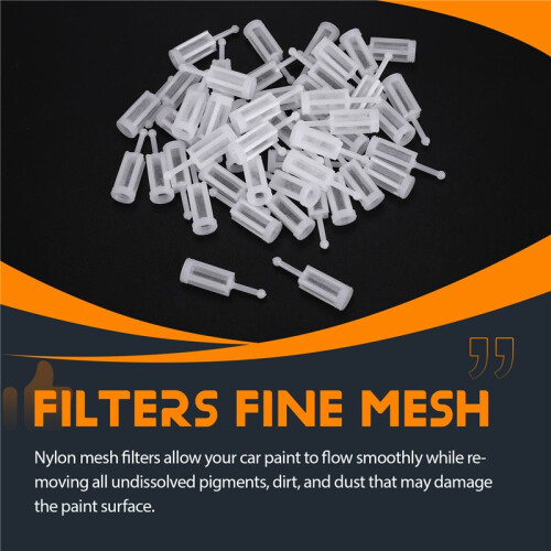 50Pcs Universal Gravity Spray Tool Filters Fine Mesh, Disposable Gravity Feed Spray Tool Paint Strainer Reduce Clogging 1