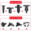 200PCS Bumper Clips 8mm Push  Flare Fastener for  and  Plastic Rivet Retainer Clips 3