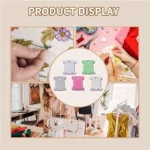 152Pcs Stitch Accessories Including Embroidery Thread Bobbins Stitch Organizer Box and Floss Number Sticker