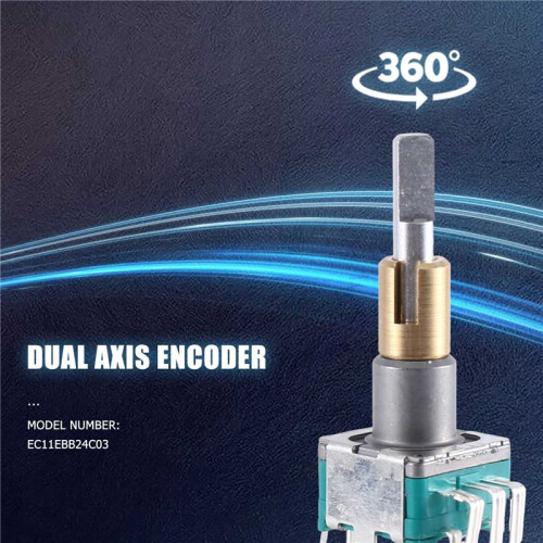2PCS EC11EBB24C03 Dual Axis Encoder with  30 Positioning Number 15 Pulse Point Handle 25mm 2