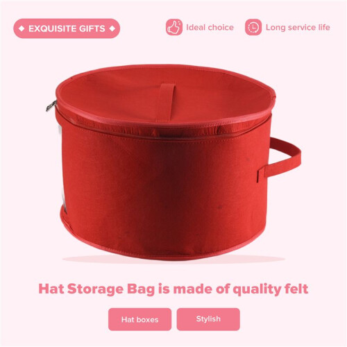 Hat Box Organizer Round Travel Hat Boxes Foldable Hat Storage Bag with Dustproof Lid Large Hat Storage Box Hat Boxes D 1