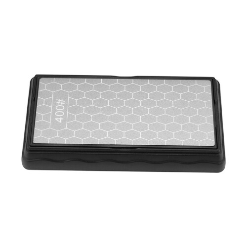 Double-Sided Diamond Sharpening Stone,Whetstone Honeycomb Surface Plate with Non-Slip Base(400/1000 Grit)