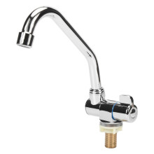 Opvouwbare RV Kraan Roterende Enkele Handgreep Dek/Wandmontage RV Keuken Kraan Koper Koud Water