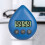 Digital Clock Timer Temperature Humidity Visual Countdown Timer Wall Clock White 8