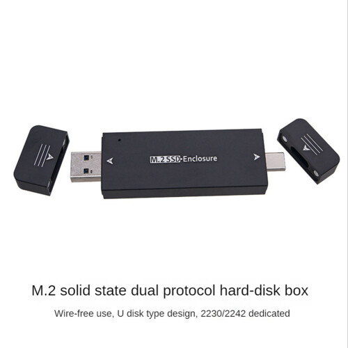 M.2 SSD-Behuizing USB 3.1 Type C Harde Schijfbehuizing Externe Harde Schijfbehuizing voor 2230 2242 voor Windows /Linux 2