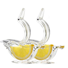 Handmatige Citroenpers,Acryl Handmatige Citroenschijfjespers,Draagbare Transparante Fruitpers, Vogelvorm, Handpers (2PC)