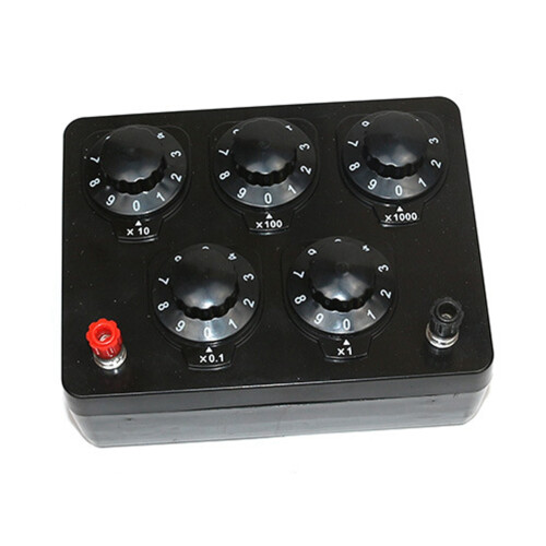 Black Resistance Box Variable Decade Resistor Resistance Box 0-9999.9 Ohm Physical and Electrical Experimental Equipment
