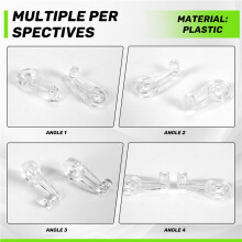 50 Pairs Glass Retainer Clips Kit Cabinet Glass Clips 4Mm Plastic Doors Clips with Screws for Fixing Glass Cabinet Doors