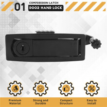 10PCS Compression Flush Lever Lock for Marine Car RV Door Hand Lock Adjustable Lever Latches Thickness:1-5mm