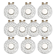 Magnetische Golfhoedclips Balmarkeringshouders voor Golfhandschoenen Hoeden Tassen Caps Vizierriem, Zilver