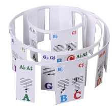 Autocollants pour Clavier de Piano Grand/Piano éLectrique 88 Touches Stave Notation Note Strip Label Symbole pour les éTudiants DéButants