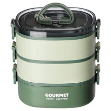 BoîTe à Bento pour Adulte, éTanche, Empilable, BoîTe à Bento, BoîTesda Rangement Portables pour RéCipients Alimentaires (Vert)