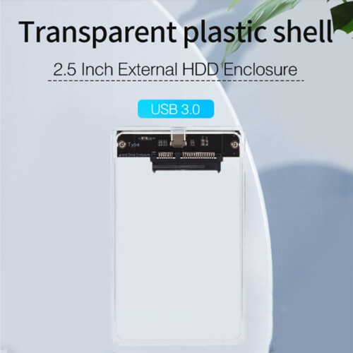 Gabinete de HDD USB3.0/Type-C de 2,5 Polegadas Caso de Disco RíGido SSD SATA3 para USB 3.0 Caixa de HDD Transparente USB C HDD Case 5 Gbps 2