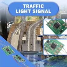 3Pcs HO N Scale Model Electric Circuit Board Traffic Light Signal Model HO Scale Train Railway Miniatures