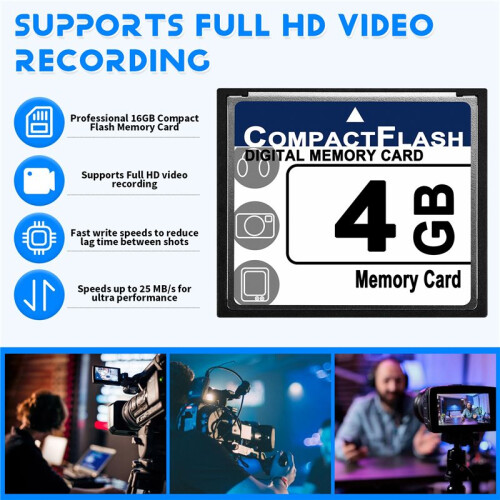 Professional 4GB Compact Flash Memory Card for Camera, Advertising Machine, Industrial Computer Card 1