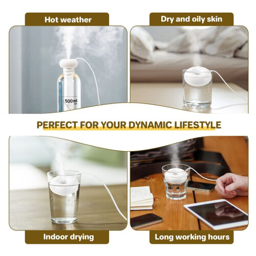 White donut humidifier usb office desktop  humidifier portable  air purifier white