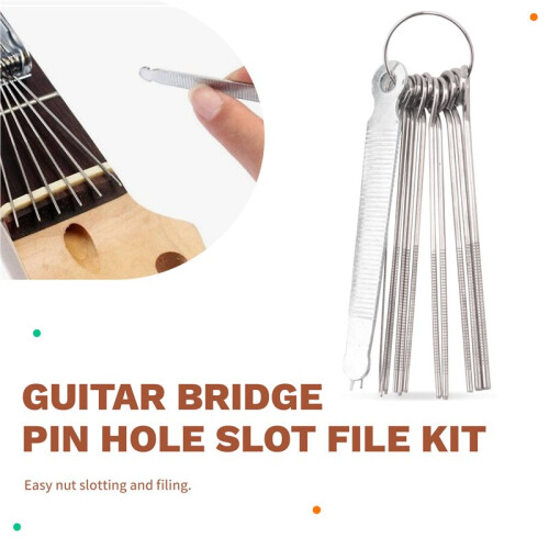 Gitarr Mutter SpåR Bro Pin HåL SpåR Filsats SåGstäNger Filningsset Luthier 1