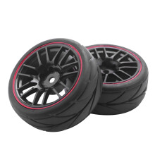 4 Stuks 12 mm Naafvelgen en Rubberen Banden voor RC 1/10 -Road Touring Drift Auto R
