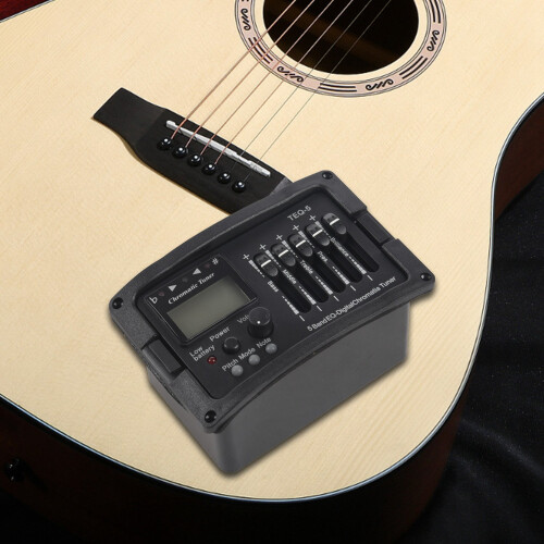 5-Bands Akustisk Gitarr Preamp EQ Equalizer Klassisk Akustisk GitarrföRstäRkare Digital Blend Tuner Piezo Pickup Utan Svansstift 2