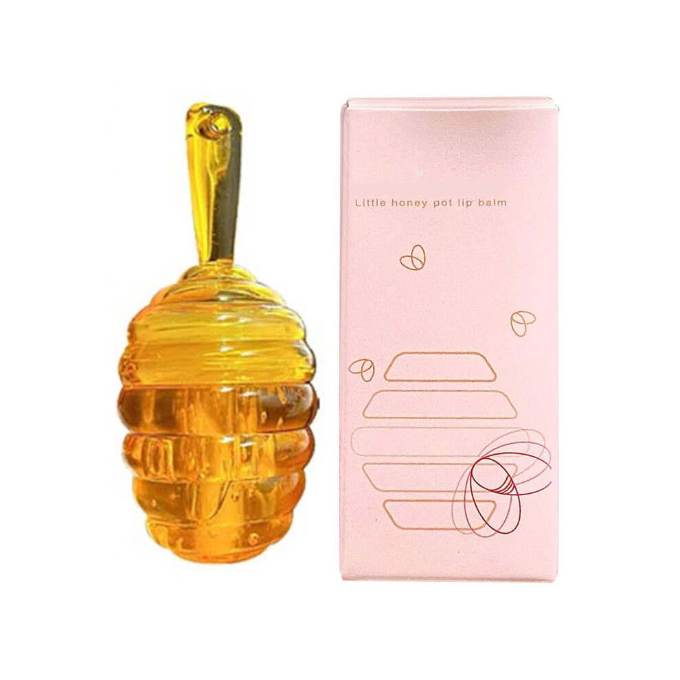 Honey Lip Oil Moisturizing Lipstick with Brush, Deep Hydration  for Dry Chapped Lips