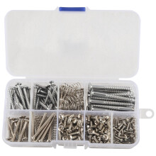 Juego de Tornillos de Guitarra de 204 Piezas Juego de Surtido 9 Tipos Con Resortes para Guitarra EléCtrica Puente Recogida Golpeador Tuner