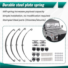 4Pcs 1/10 Leaf Springs Set HighLift Chassis for 1/10 D90 RC Crawler Car Parts Black