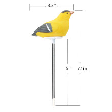 Soil Moisture Meter Watering Alarm Bird Plant Water Tester Hygrometer Sensor Gardening Tool Kit for Planter Water Remind Warining Alert (Yellow)