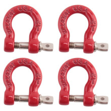 4-Teiliger D-Ring-Abschlepphaken Aus Rotem Metall für 1/10 RC-Raupenwagen für -4 Axial SCX10 90046 D90