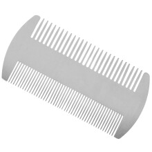 Dual Action Stainless Steel Edc Credit Card Size Comb Wallet Comb Pocket Comb Anti-Static Hair Comb Beard Mustache Comb For