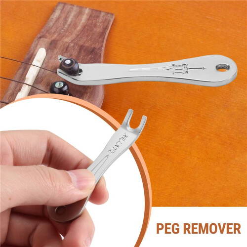 3Pcs Guitar Repair Maintenance Tool Guitar String Winder, Guitar Bridge Pins Puller Peg Remover, Guitar String Cutter Plier Wire Puller 1