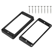 2 Uds Anillos de Montaje de Marco de Pastillas Humbucker Curvas Negras para Guitarra EléCtrica