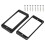 2PCS Black Curved Humbucker Pickups Frame Mounting Rings for Electric Guitar 1