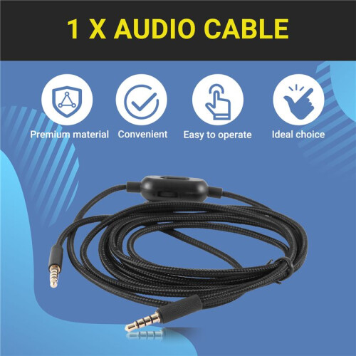 Headset Cable for  G433 G233 GPRO X Universal Game Headset Audio Cable 2M 2