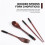 Wooden Flatware Set, Wooden Portable Set Chopsticks Spoon Fork Tableware Dinnerware with Black Twining Thread 4