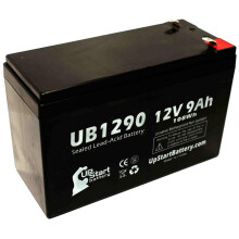 Replacement 12V 9Ah Sealed Lead Acid UPS Battery UB1290 AGM SLA with Adapters for APC BackUPS 600 BN600