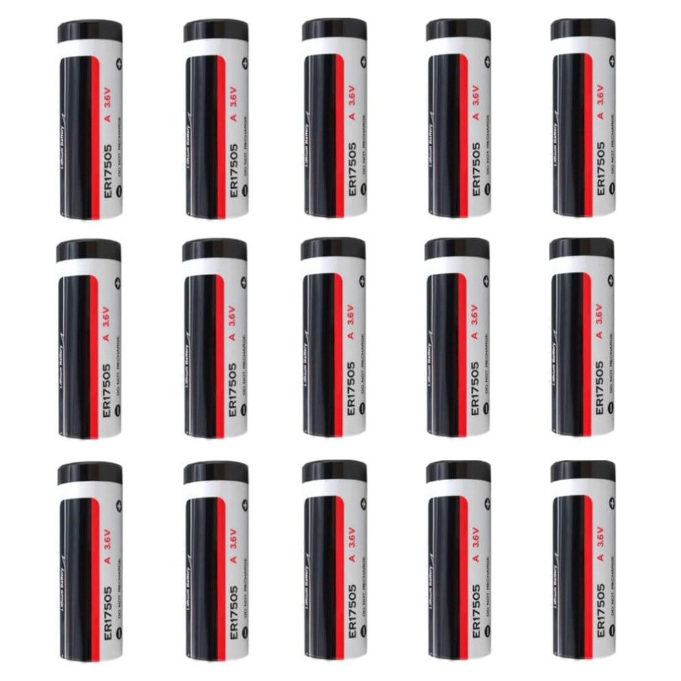 Pack Of 15 Er17505 Lithium Battery 3.6V 3600Mah A Size Longlasting Power For Water Meter 9771547188292