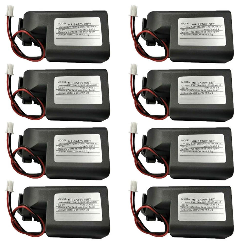 8Pack 6V 1650Mah Plc Lithium Battery For Mitsubishi 2Cr17335a Replacement 9771547188308