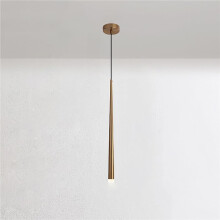 Modern LED Pendant Light Gold Cone Adjustable Height 20.4in Energy Efficient for Kitchen Island