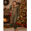 (XL, Army Green) Γυναικεία ριγέ φόρμα εφαρμογή, μαλακή. 6