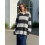 (M, Navy Blue) Γυναικείες Ριγέ Μπλούζες Φθινοπωρινά Streetwear 7