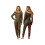 (XL, Army Green) Γυναικεία ριγέ φόρμα εφαρμογή, μαλακή. 2