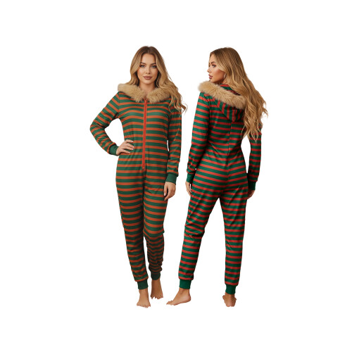 (XL, Army Green) Γυναικεία ριγέ φόρμα εφαρμογή, μαλακή. 1
