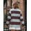 (XL, Burgundy) Γυναικείες Ριγέ Μπλούζες Φθινοπωρινά Streetwear 7