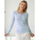 (S, Light Grey) Women's Spring V Neck Tops Long Sleeve Solid Color/Stripe Slim Fit Fall Blouse 5