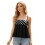 (M, Black) Top babydoll elegante per l'estate. 1