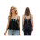 (M, Black) Top babydoll elegante per l'estate. 2
