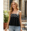 (M, Black) Top babydoll elegante per l'estate. 6