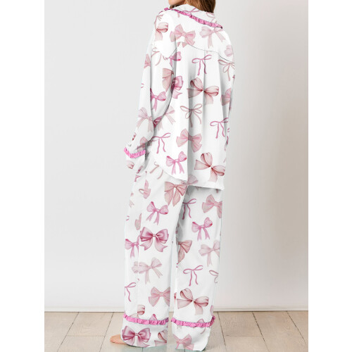 (M, White) Ensemble pyjama femme de nuit 2